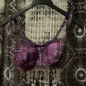 Cleo Purple plaid bra